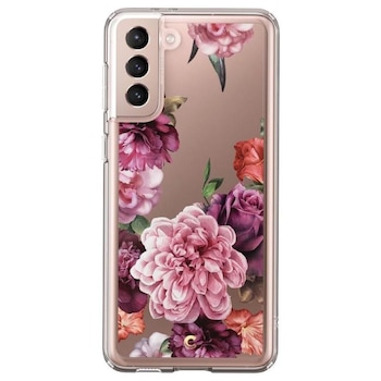Carcasa Spigen Cecile compatibila cu Samsung Galaxy S21 Plus Rose Floral Carcasa Spigen Cecile compatibila cu Samsung Galaxy S21 Plus Rose Floral