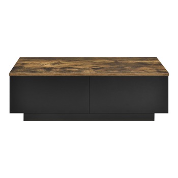 Masuta cafea Kagiso SDH, en.casa, 95 x 60 x 31 cm, PAL, negru/efect lemn nuanta inchisa, cu 4 sertare depozitare Masuta cafea Kagiso SDH, en.casa, 95 x 60 x 31 cm, PAL, negru/efect lemn nuanta inchisa, cu 4 sertare depozitare