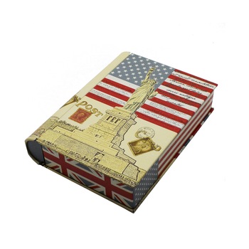 Cutie decor din metal, model carte, Naimeed D2635 UK/NY, Multicolor, 20 x 16 x 4 cm Cutie decor din metal, model carte, Naimeed D2635 UK/NY, Multicolor, 20 x 16 x 4 cm