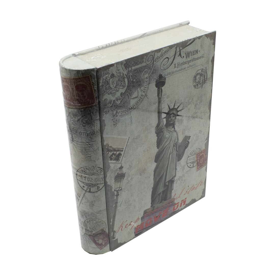 Cutie decor din metal, model carte, Naimeed D2635 NY, Multicolor, 20 x 16 x 4 cm