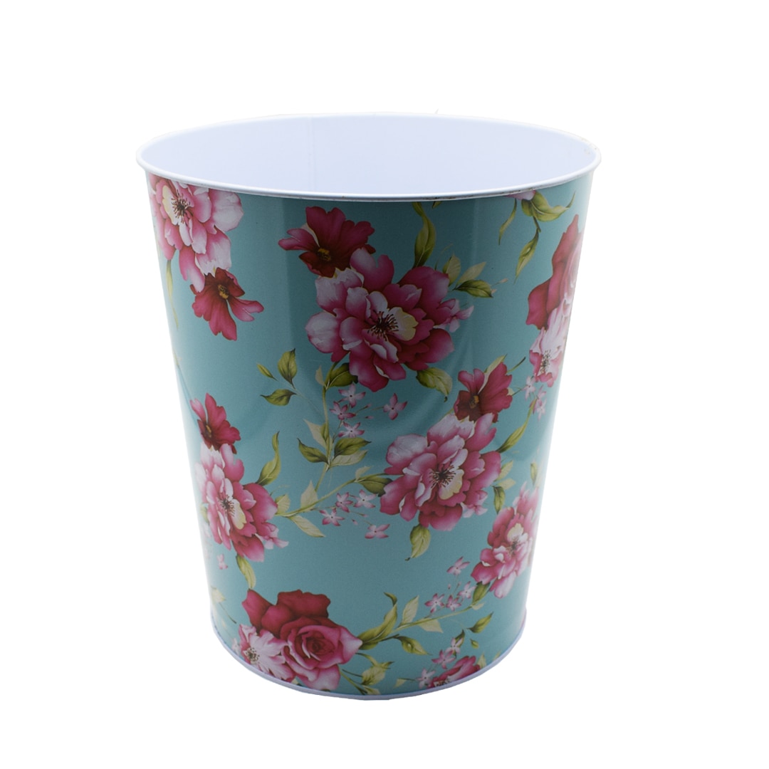 Cos decor din metal, Naimeed D2645, culoare Turcoaz / Multicolor, 26 x 22 cm