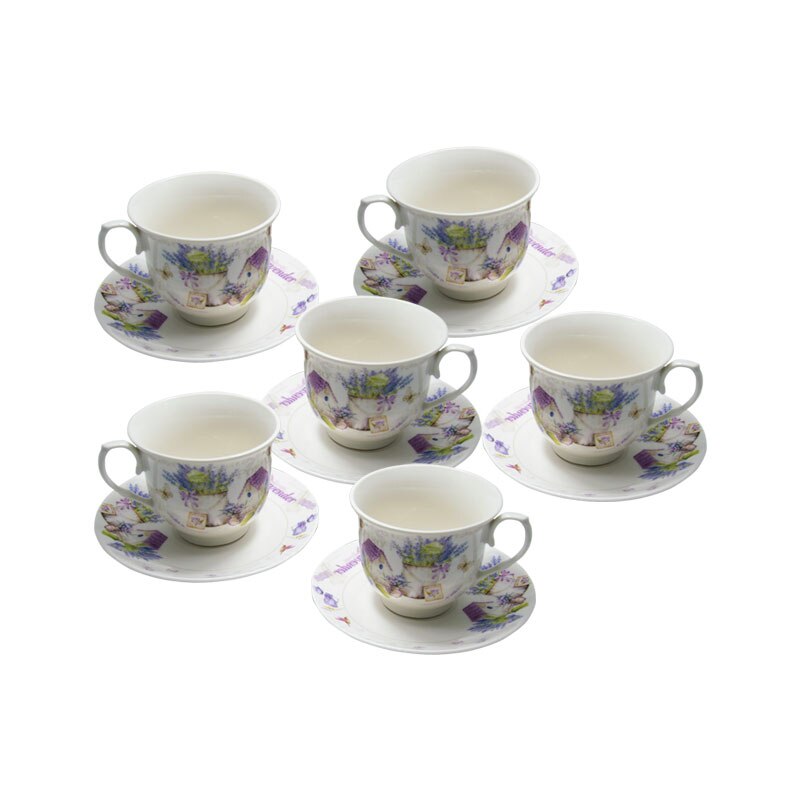 Set 6 cesti ceai, Charisma, Portelan, 150 ml