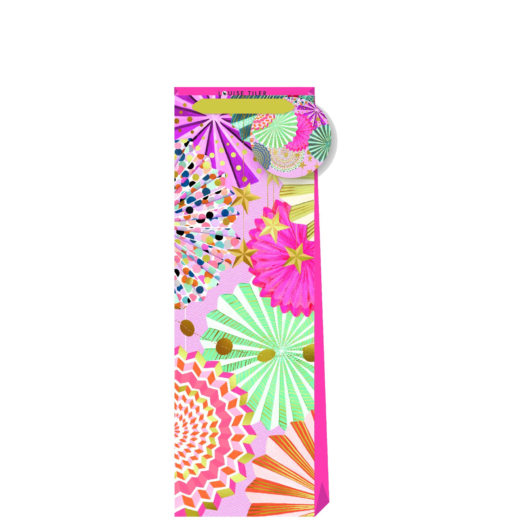 Punga cadou Louise Tiler, Party Garland, bottle bag, Cu model