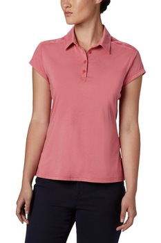 Tricou cu guler pentru femei Columbia Peak To Point Polo II, Roz, L Tricou cu guler pentru femei Columbia Peak To Point Polo II, Roz, L