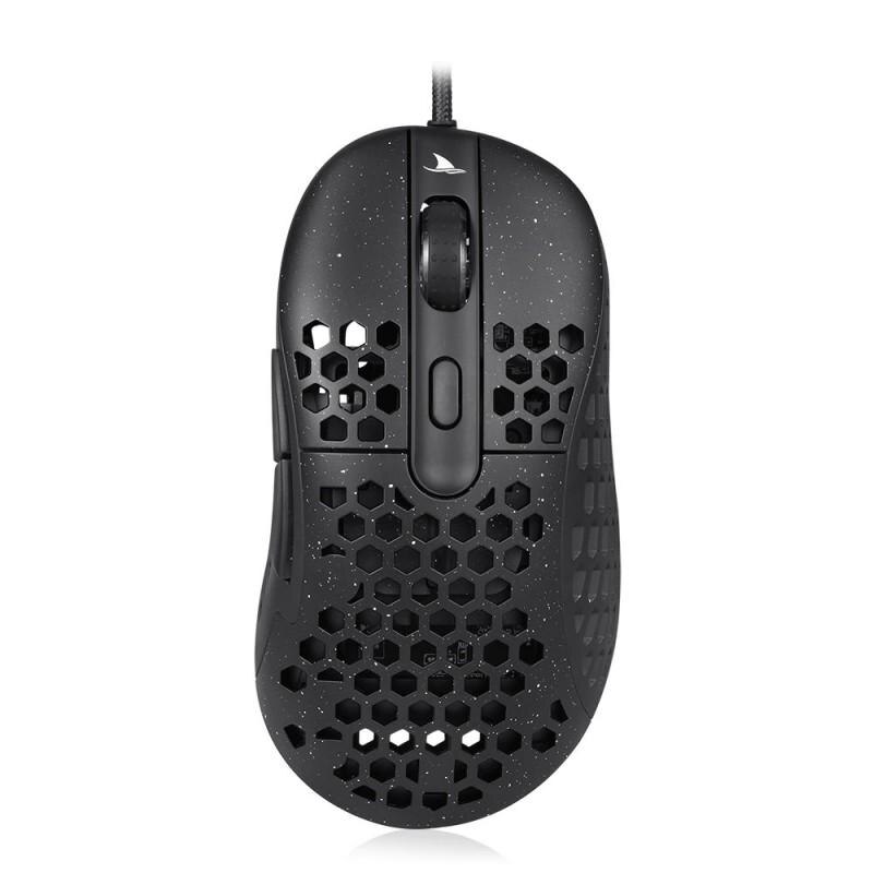 Mouse gaming Motospeed N1 cu fir, 6400 DPI, 6200 FPS, 220 IPS, lungime cablu 1.8m, Negru