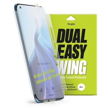 Folie protectie TPU Case friendly Ringke Dual Easy compatibila cu Xiaomi Mi 11 2-Pack Folie protectie TPU Case friendly Ringke Dual Easy compatibila cu Xiaomi Mi 11 2-Pack