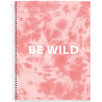 Caiet cu spira Miquelrius TIE DYE A4 matematica 120 file coperta cu tratament antiviral si antibacterian roz Caiet cu spira Miquelrius TIE DYE A4 matematica 120 file coperta cu tratament antiviral si antibacterian roz