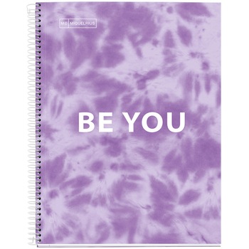 Caiet cu spira Miquelrius TIE DYE A4 dictando 120 file coperta cu tratament antiviral si antibacterian lavanda Caiet cu spira Miquelrius TIE DYE A4 dictando 120 file coperta cu tratament antiviral si antibacterian lavanda