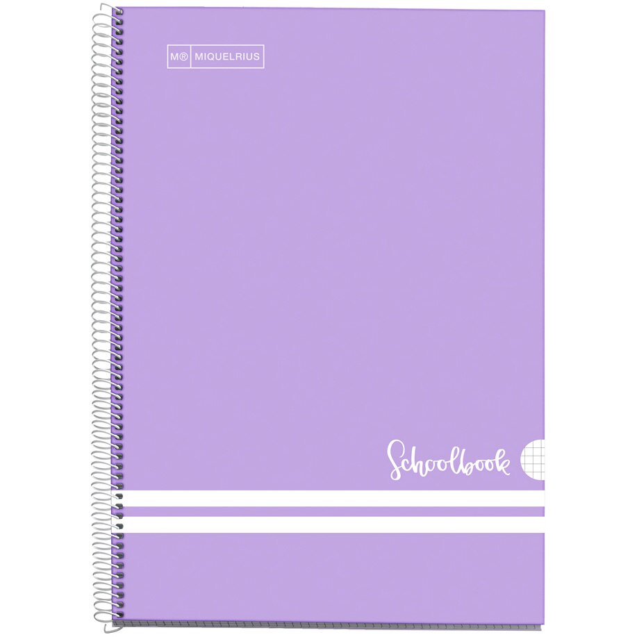 Caiet cu spira Miquelrius Schoolbook A4 matematica 80 file mov