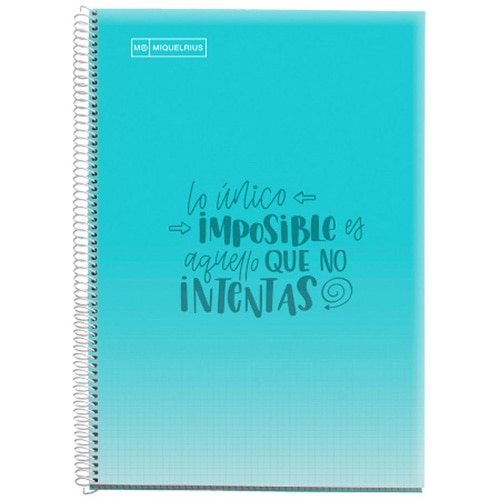 Caiet cu spira Miquelrius Messages A4 matematica 80 file bleu