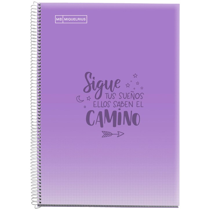 Caiet cu spira Miquelrius Messages A4 matematica 80 file mov