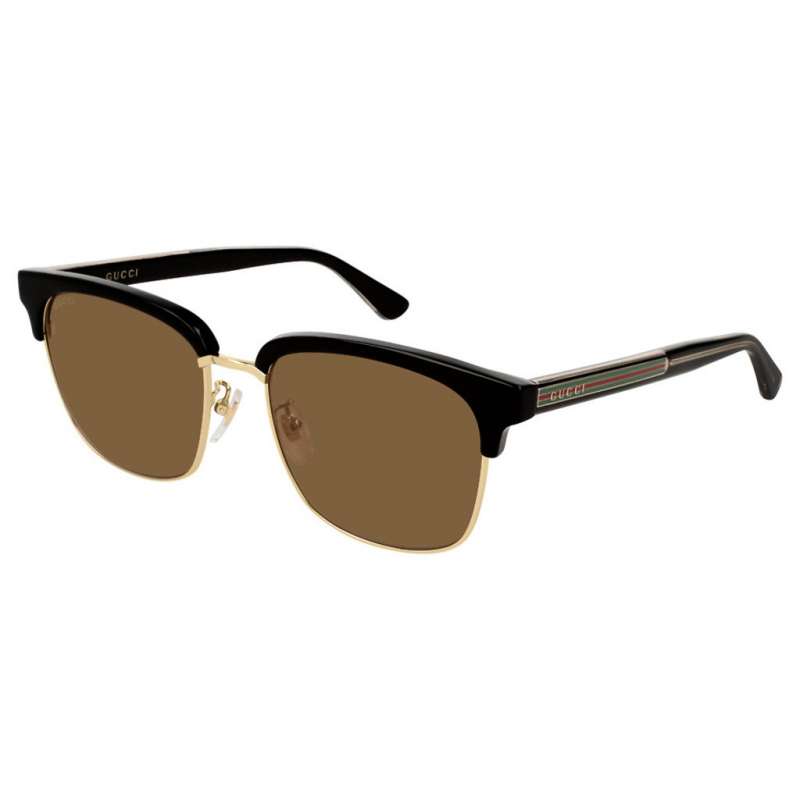 Ochelari de soare Gucci, GG0382S - 002, Negru/ Maro