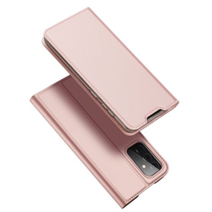 Telefontok Samsung Galaxy A72 / A72 5G - Dux Ducis rose gold flipcover tok