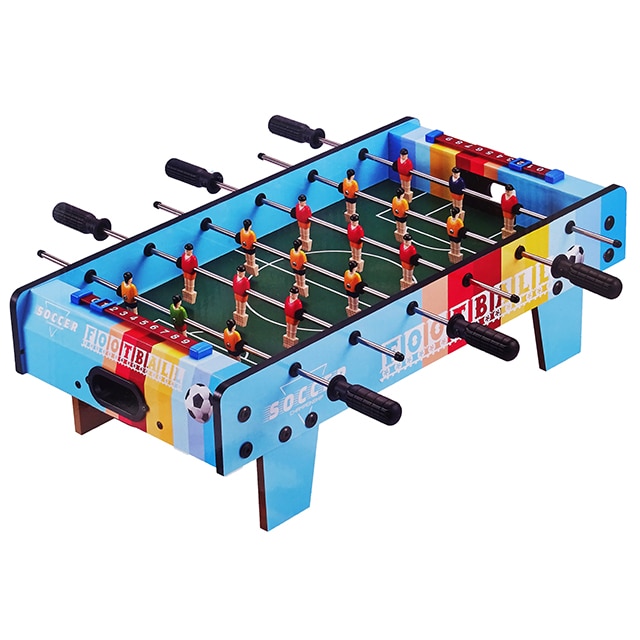 Masa de Fotbal (foosball) Salamandra Kids, Joc de masa din Lemn cu 18 Jucatori