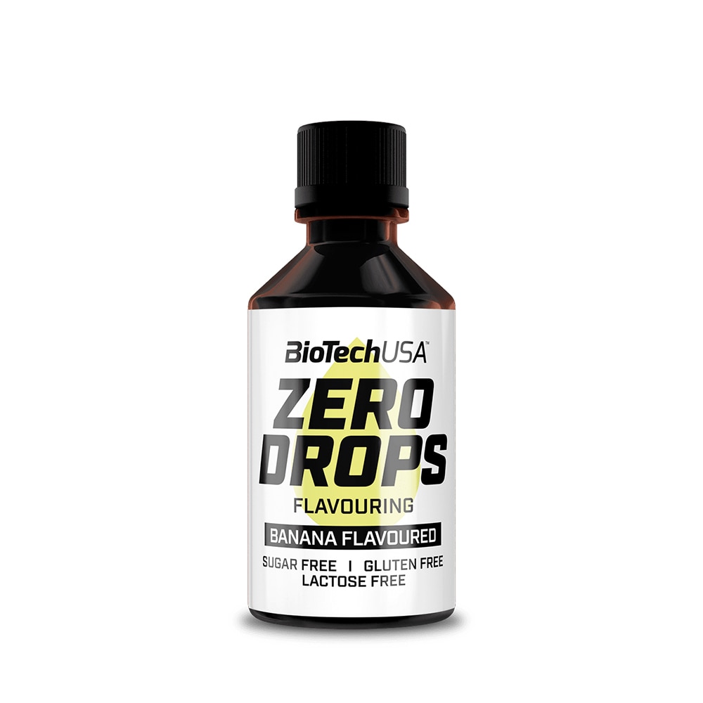 Indulcitor dietetic, Biotech Usa, Zero Drops / aroma de Banana, 50 ml