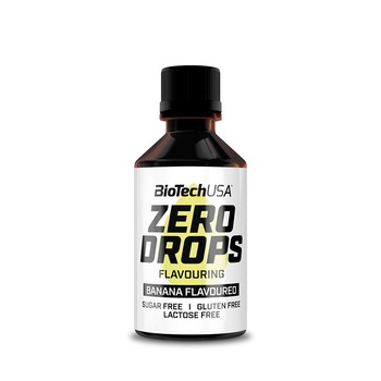 Indulcitor dietetic, Biotech Usa, Zero Drops / aroma de Banana, 50 ml Indulcitor dietetic, Biotech Usa, Zero Drops / aroma de Banana, 50 ml
