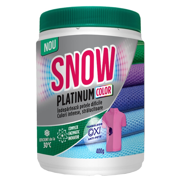 Pudra pentru indepartarea petelor Snow Platinum Color, 400 g