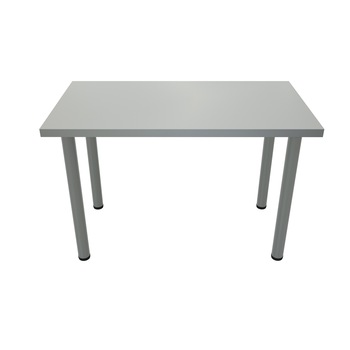 Masa dining / bucatarie, Mobiref, cu blat dublat 36 mm, 115 cm x 63 cm x 75 cm, Alb, picioare vopsite electrostatic, reglabile Masa dining / bucatarie, Mobiref, cu blat dublat 36 mm, 115 cm x 63 cm x 75 cm, Alb, picioare vopsite electrostatic, reglabile