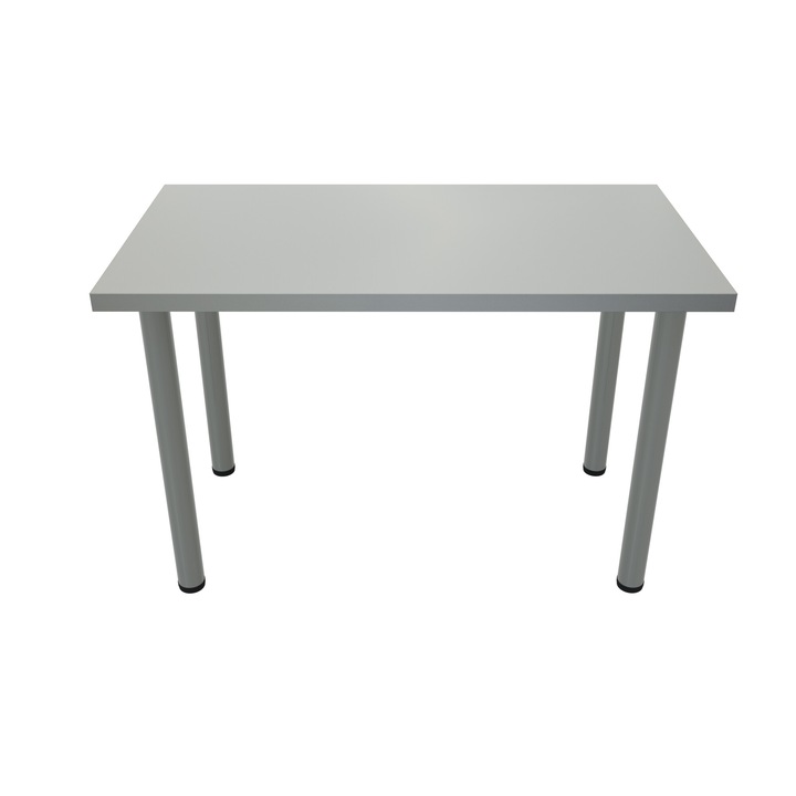 Mobiref Étkező / Konyhaasztal, 36 mm dupla asztallappal, 115 cm x 63 cm x 75 cm, fehér, elektrosztatikusan festett lábakkal, állítható