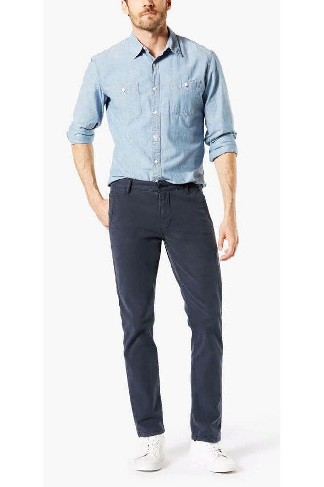 Pantaloni pentru barbati, Dockers Alpha Khaki Tapered, Bleumarin, 38/34 EU