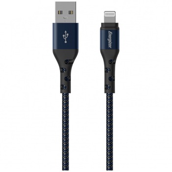 Cablu Lightning impletit metalic, lungime 2 metri, Albastru Cablu Lightning impletit metalic, lungime 2 metri, Albastru