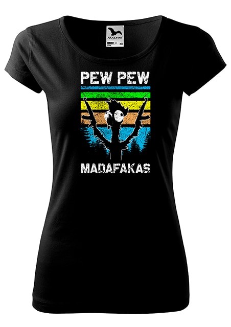 Tricou dama ,K-off,Pew Pew Mad Rooster