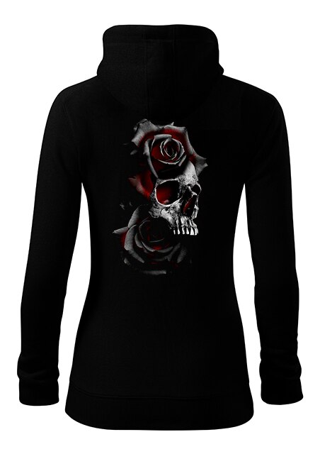 Hanorac dama cu gluga ,K-off ,Skull and roses