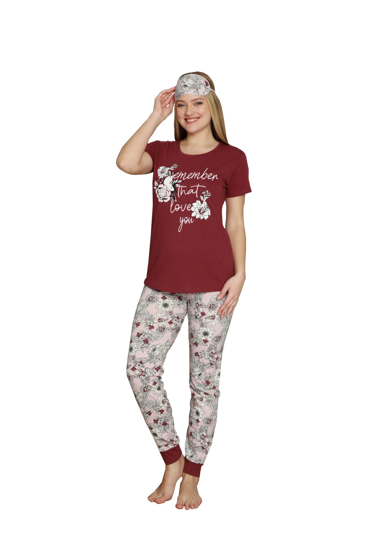 Set pijamale dama Serena, imprimeu floral