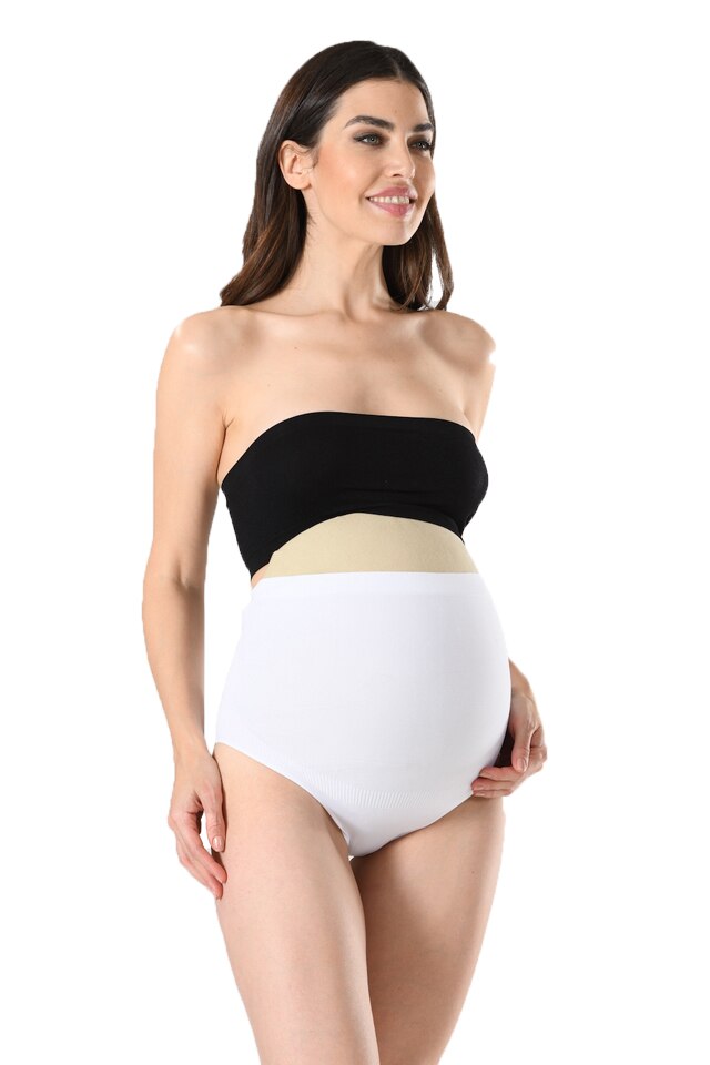 Chiloti modelatori cu talie inalta pentru gravide Serena, model 1019, Alb