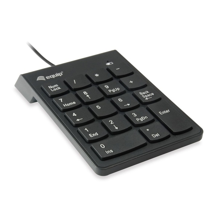 EQuip USB Numeric Keypad Black, 207312, Billentyűzet