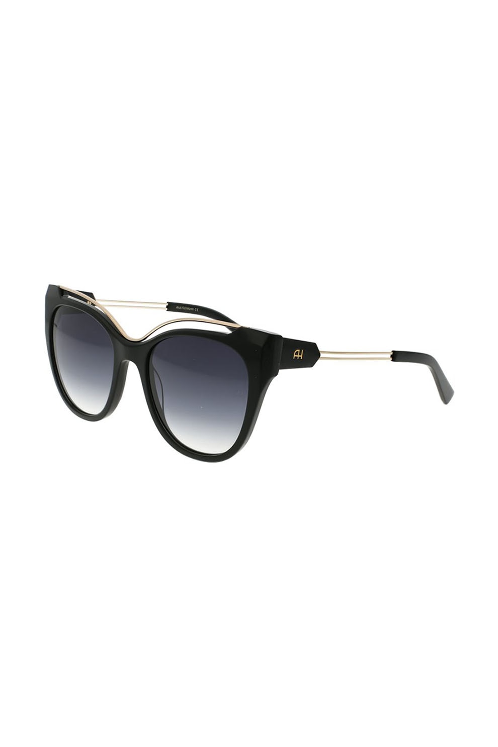 Ana Hickmann, Ochelari de soare cat-eye cu rama metalica, Negru/ Albastru inchis, 54-18-140 Standard