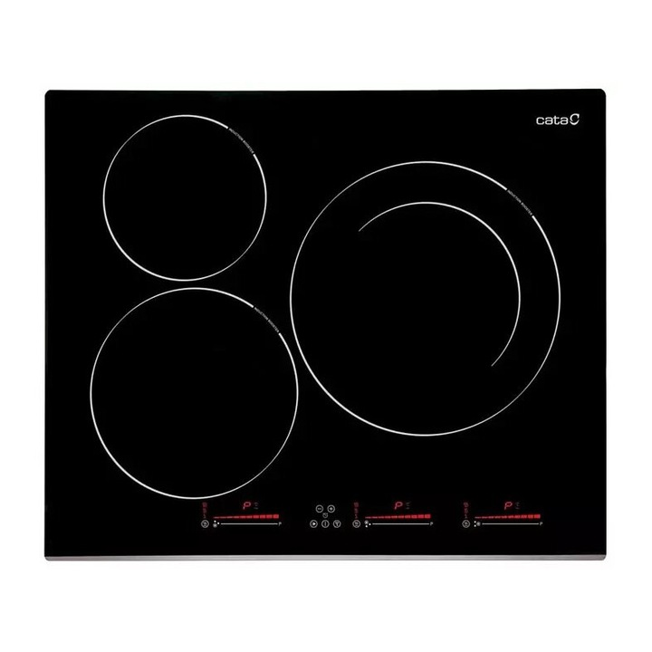 Plita Incorporabila Cata INSB 6003, Electrica, Inductie, 3 Zone, 30 cm, Negru