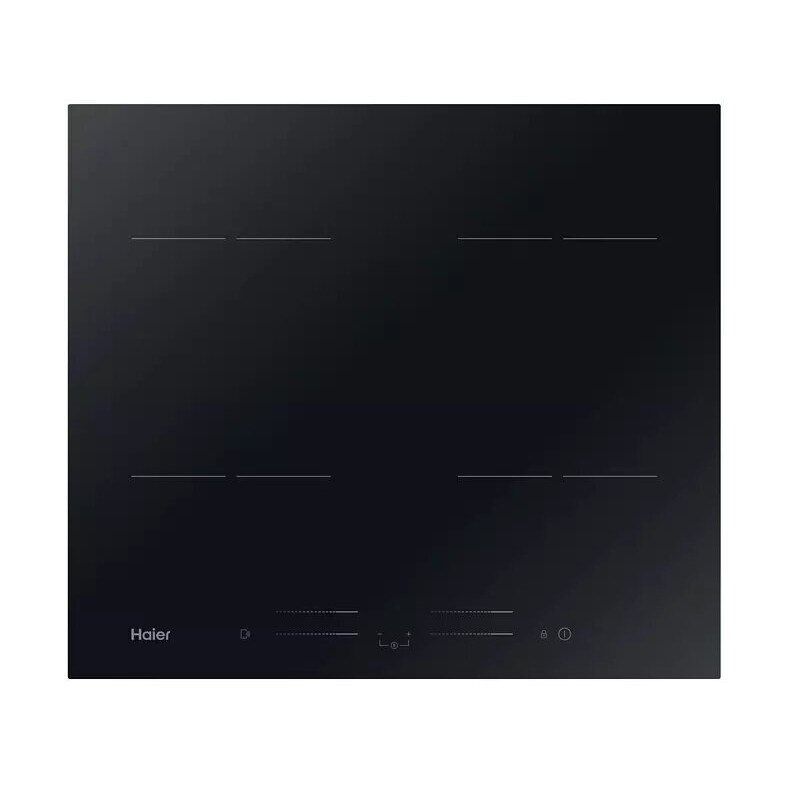 Plita Incorporabila Haier HAIPSJ64MC, Inductie, 4 Zone, 60 cm, Wi-Fi&Bluetooth, Negru