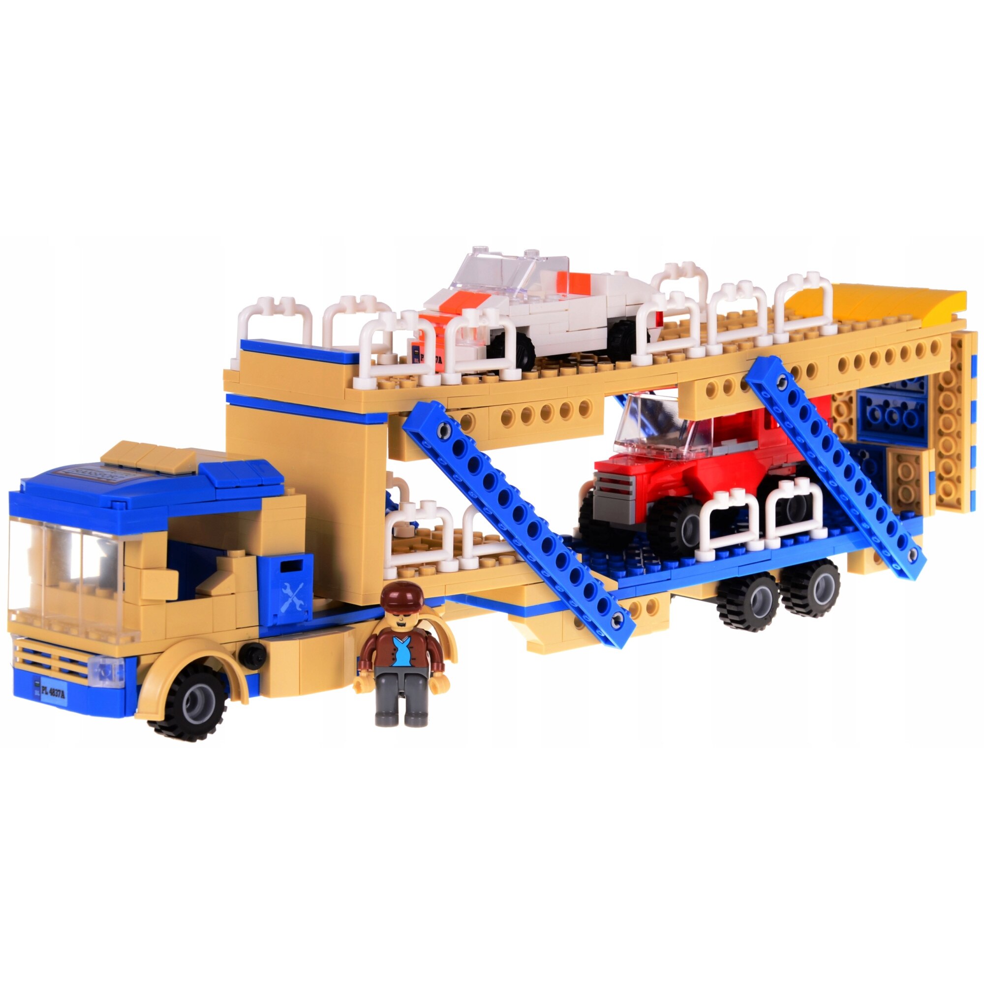 Set de construit Blocki My City, Trailer 2 nivele, 424 piese Multicolor, 6 ani +