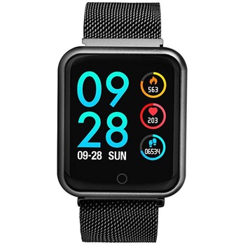 Ceas Smartwatch Techstar® P68, 1.3 inch IPS, Monitorizare Puls, Tensiune, Sedentarism, Bluetooth 4.0, IP65, Curea Otel Inoxidabil, Negru Ceas Smartwatch Techstar® P68, 1.3 inch IPS, Monitorizare Puls, Tensiune, Sedentarism, Bluetooth 4.0, IP65, Curea Otel Inoxidabil, Negru