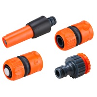 Duza de stropit reglabila cu accesorii EvoTools 679423, 3/4", ABS, 2 conectori, adaptor robinet 3/4" - 1"
