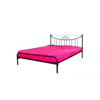 Pat matrimonial AMALIA ECONOMIC, dimensiune 160x200 cm, Negru, fara saltea Pat matrimonial AMALIA ECONOMIC, dimensiune 160x200 cm, Negru, fara saltea