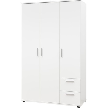 Dulap tineret Bibo, 115x55x191 cm, 3 usi, 2 sertare, culoare Alb Dulap tineret Bibo, 115x55x191 cm, 3 usi, 2 sertare, culoare Alb