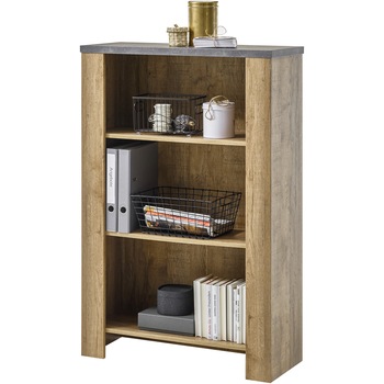 Raft Office Edmonton 80x32x120 cm, 2 polite, culoare Santal , Antracit Raft Office Edmonton 80x32x120 cm, 2 polite, culoare Santal , Antracit