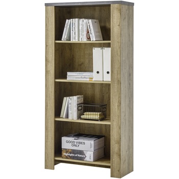 Raft Office Edmonton 80x32x160 cm, 3 polite, culoare Santal , Antracit Raft Office Edmonton 80x32x160 cm, 3 polite, culoare Santal , Antracit