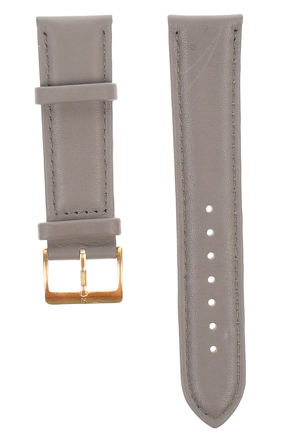 Curea de ceas din piele mata, 22 mm x 20 cm, gri