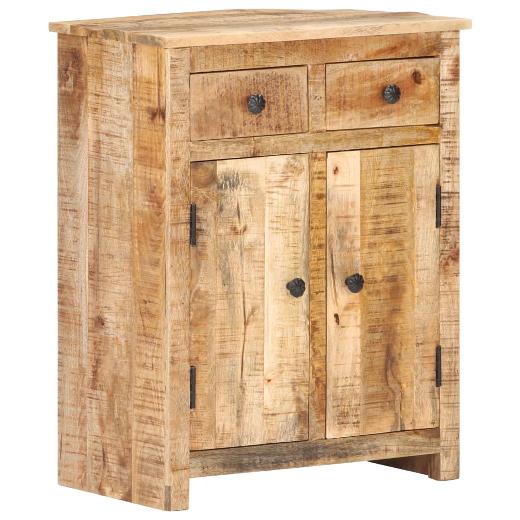 Comoda cu sertare, vidaXL, Lemn de mango nefinisat, 59 x 35 x 75 cm, Maro