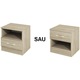 Noptiera Irim Faust, 40x35,5x41 cm, 1 sertar, culoare Sonoma