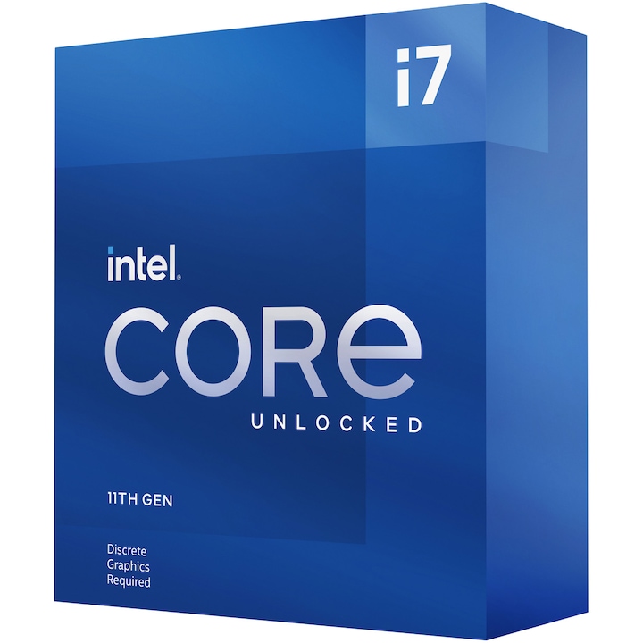 Процесор Intel® Core™ i7-11700KF Rocket Lake, 3.60 GHz, 16MB, Без вградена графична карта, Socket 1200