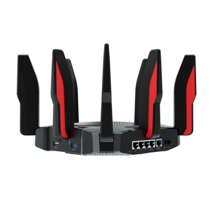 Router wireless TP-Link Archer GX90, AX6600, Tri-Band Gigabit, Wi-fi 6, 4×4 MU-MIMO