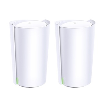 Sistem Wi-Fi Mesh TP-Link Deco X90(2-pack),Tri-Band AX6600, Gigabit, Wi-fi 6, MU-MIMO, HomeShield TP-Link, AI-Driven Mesh, cu acoperire completa pentru casa Sistem Wi-Fi Mesh TP-Link Deco X90(2-pack),Tri-Band AX6600, Gigabit, Wi-fi 6, MU-MIMO, HomeShield TP-Link, AI-Driven Mesh, cu acoperire completa pentru casa