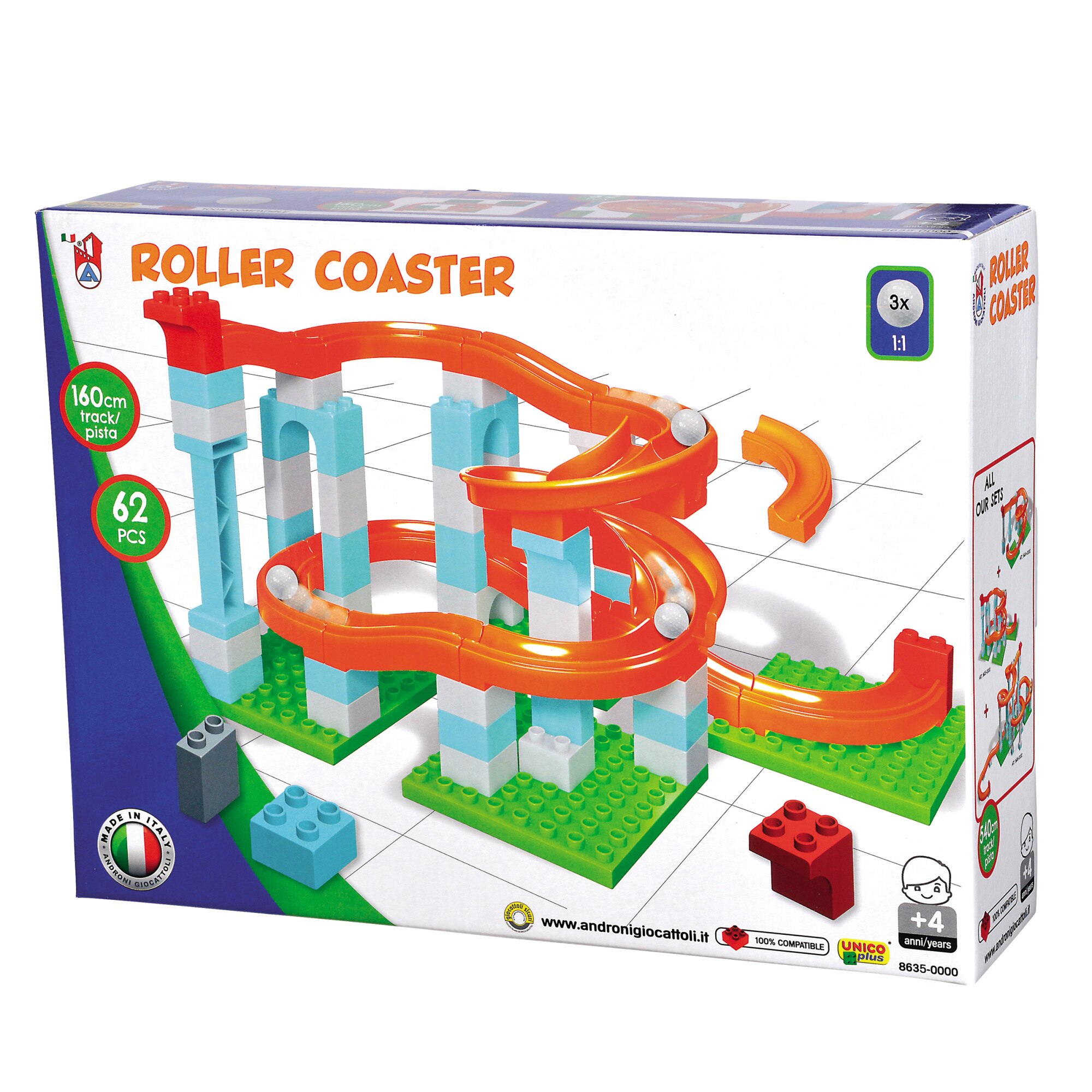 Set de constructie Androni - Marble race, 62 piese