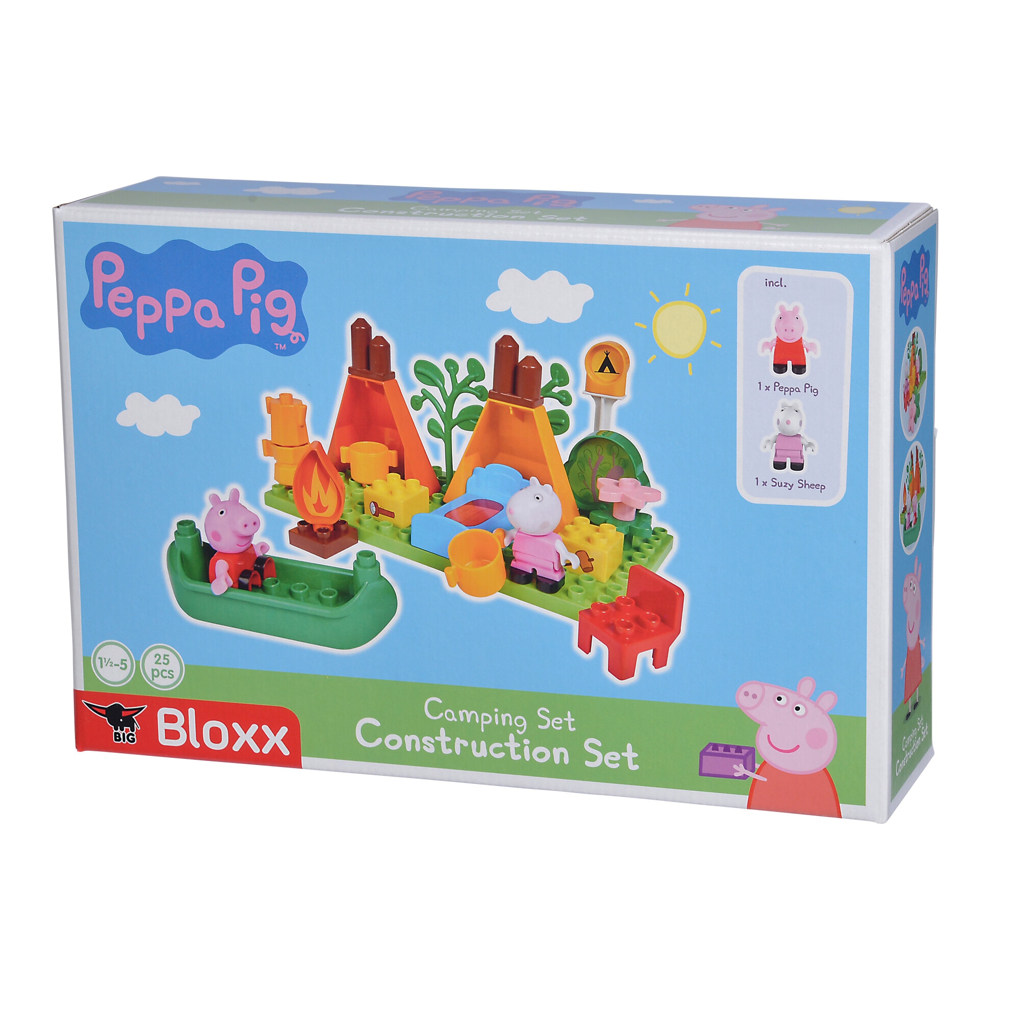 Set de constructie BIG - Peppa Pig, Camping, 27 piese