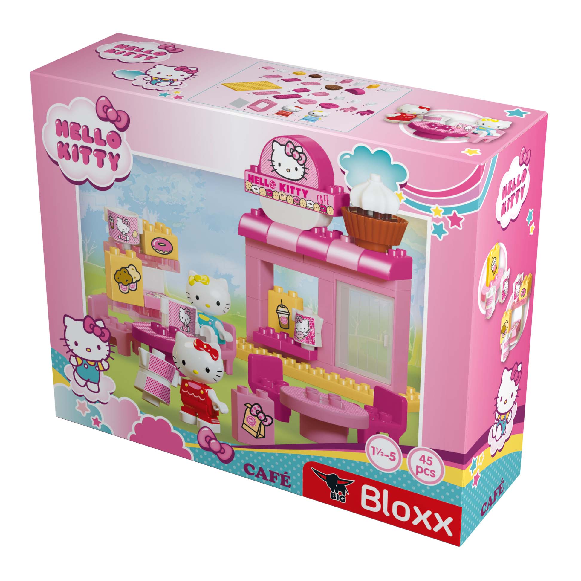 Set de constructie BIG - Hello Kitty, Coffee shop, 47 piese - eMAG.ro
