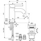 Смесител Ideal Standard, Ceraline, BC268, 35 mm керамичен затварящ механизъм с ограничител на топла вода, метална ръкохватка, Easy-Fix присъединяване